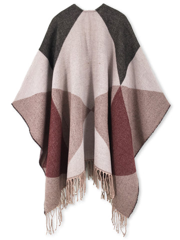 Maroon Triangle Travel Shawl Wrap
